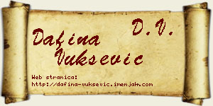 Dafina Vukšević vizit kartica